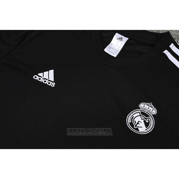 Fato de Treino Real Madrid Manga Curta 2022-2023 Preto Y Purpura - Calcas Curta